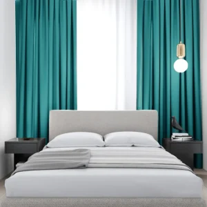 ELSA verduisterende gordijnen met plooiband – kant en klaar – 150 x 250 cm – groen