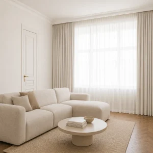 ELSA verduisterende gordijnen met plooiband – kant en klaar – 150 x 260 cm – off white