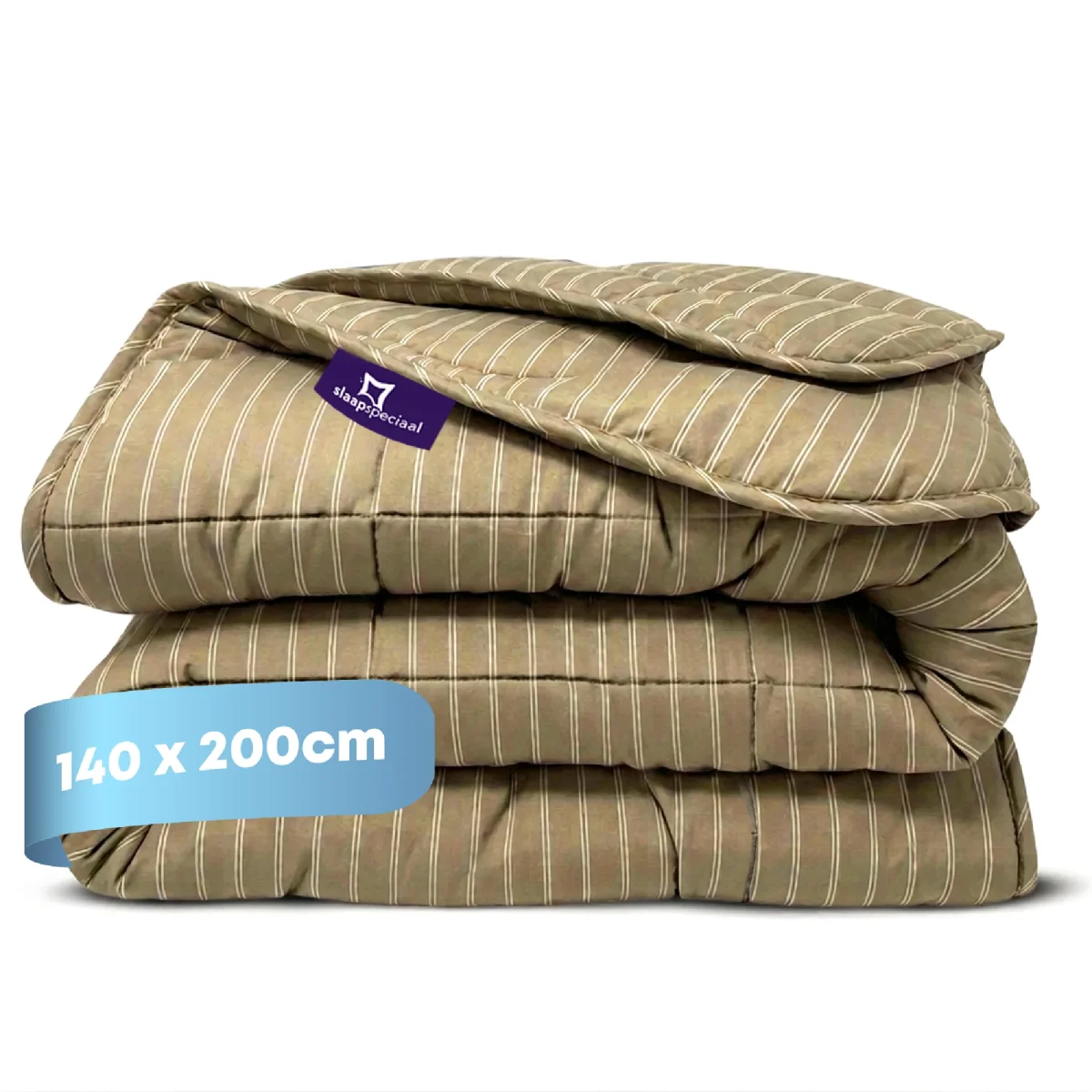 eazydekbed® - Zomerdekbed - Taupe Stripe