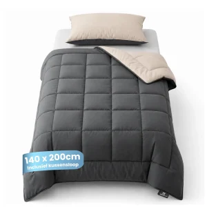 eazydekbed® - All-year  - Antraciet/Taupe + Kussenslopen