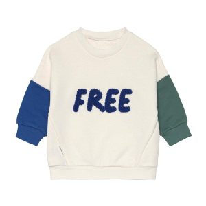 LAATSTE KANS: Lässig sweater Little Gang Free – Milky (maat 80)