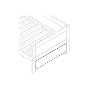 Lifetime afdekplaat hoofd- voeteneind basisbed 90 x 200 – Wit of Whitewash