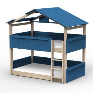 Mathy by Bols Star Light Montessori boomhut stapelbed 120 x 200 (Model 3) – Naturel/Diverse kleuren