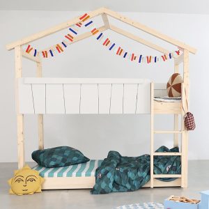 Mathy by Bols Star Light Montessori boomhut stapelbed 90 x 200 (Model 1) – Naturel/Diverse kleuren