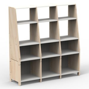 Mathy by Bols Asymetry Montessori boekenkast met 3 kolommen Medium – Diverse kleuren