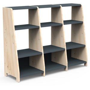 Mathy by Bols Asymetry Montessori boekenkast met 3 kolommen Small – Diverse kleuren