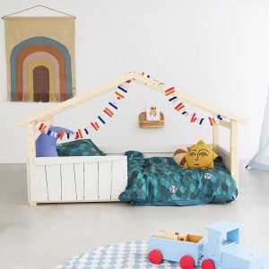 Mathy by Bols Star Light boomhutbed / Montessori 90 x 200 (Model 2) – Naturel/Diverse kleuren