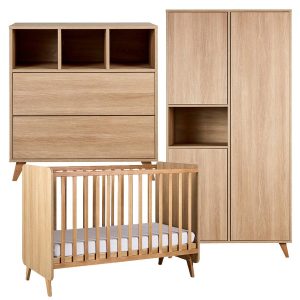 Quax 3-delige babykamer Loft – Honey Ash (Ledikant 60 x 120) + gratis ZZZOO airgosafe Koala hybride matras of 5% extra korting