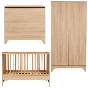 Quax Tsugi 3-delige babykamer – Honey Ash (Ledikant 60 x 120) + korting of gratis ZZZOO airgosafe Koala hybride matras (Als beste getest!)